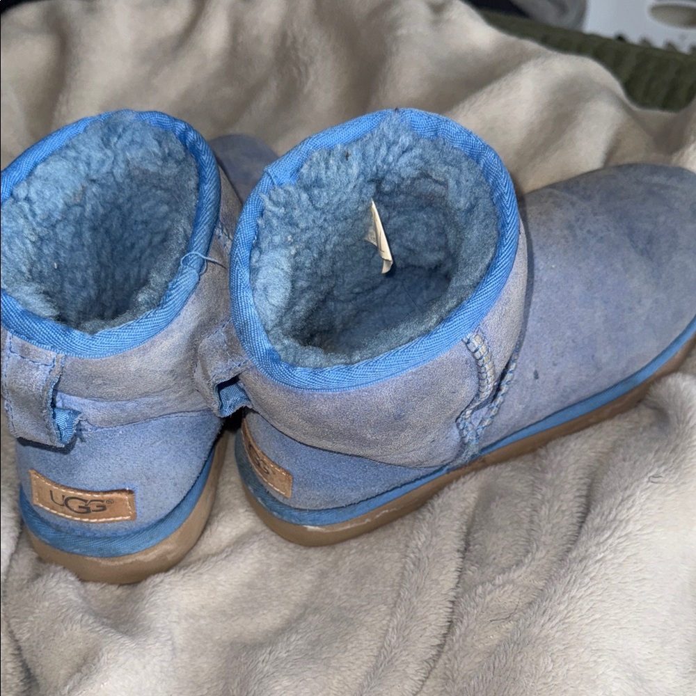 UGG Kids Blue and Tan Boots